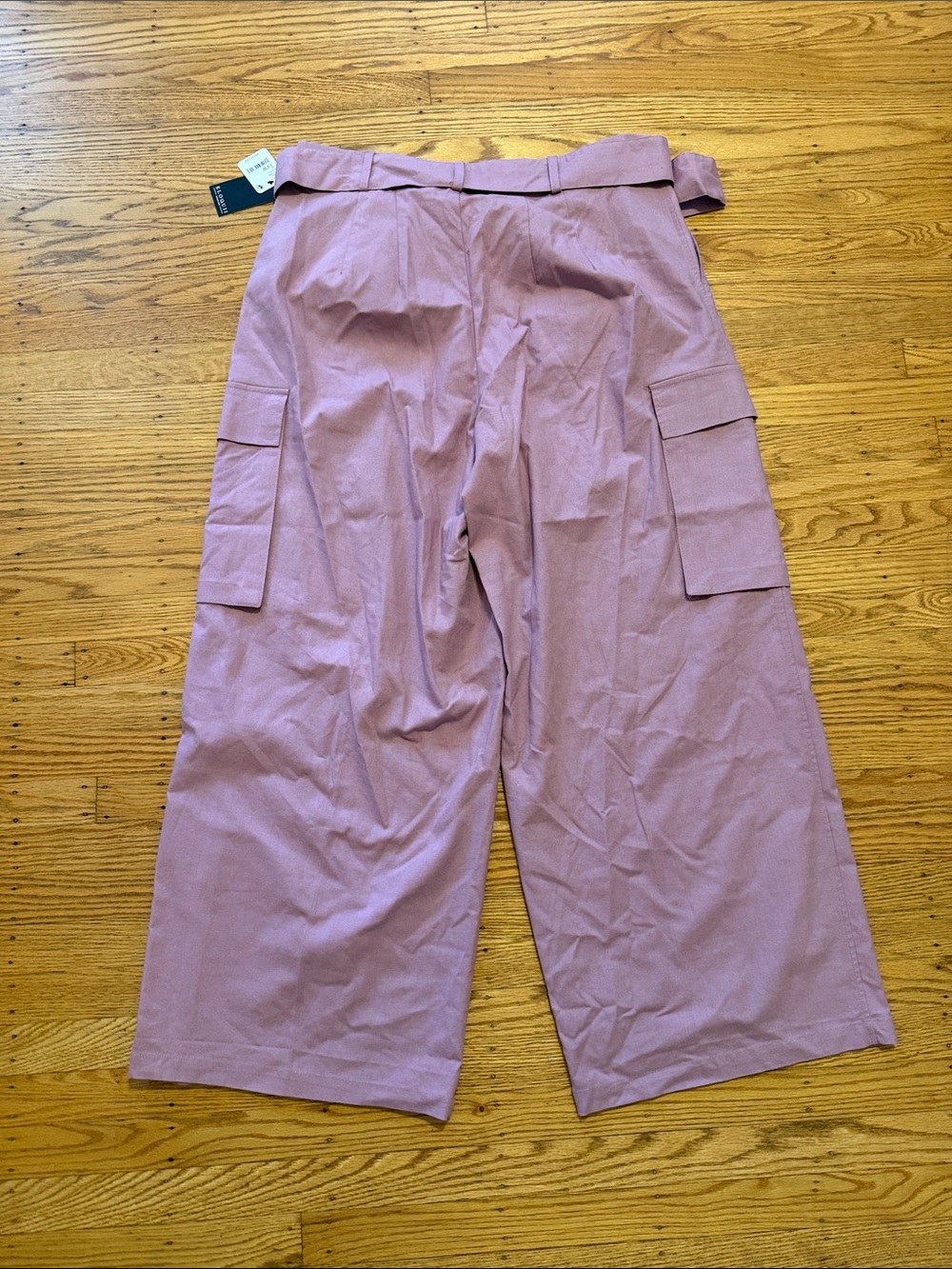 NWT Anthropologie Eloquii Shayna Patch Pocket Mauve High-Waist Wide-Leg Pants - Picture 8 of 11